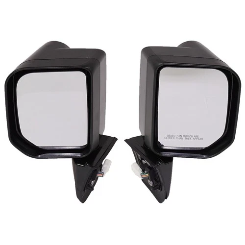 Fits Toyota FJ Cruiser 07-14 Set of Side View Power Mirrors Gloss Black w/ Lamps