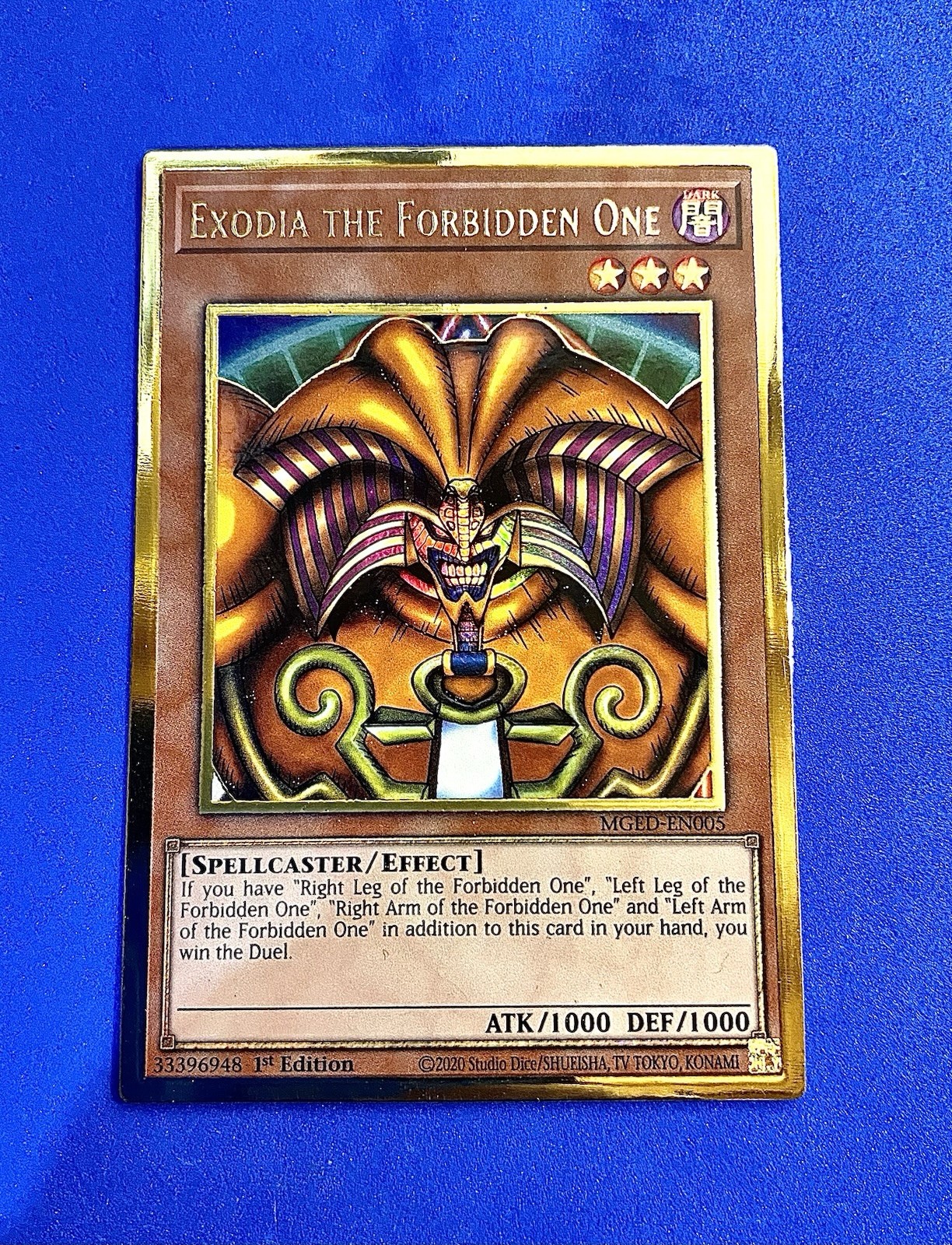 YuGiOh Exodia The Forbidden One MGED-EN005 Gold Ultra Rare 1st Ed NM