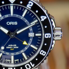 Oris Aquis GMT Blue Dial Mens Watch - 01 798 ...