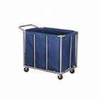 Hotel Linen Cart Heavy Duty Stainless Steel Laundry Trolley Large Capacity
