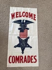 Vintage Silk? Banner GAR Civil War Welcome Comrades Grand Army Republic