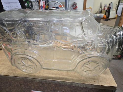 Vintage Libbey Large 5 Gallon 20” Tall Glass Antique Car Auto Penny Jar Bottle - Picture 3 of 3