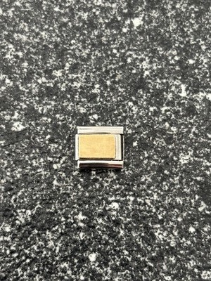 Original nomination module charm gold bar 18 KT stainless steel Italy