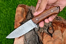 Custom Made Hand Forged Damascus Steel Blade Skinner Hunting Knife 2903