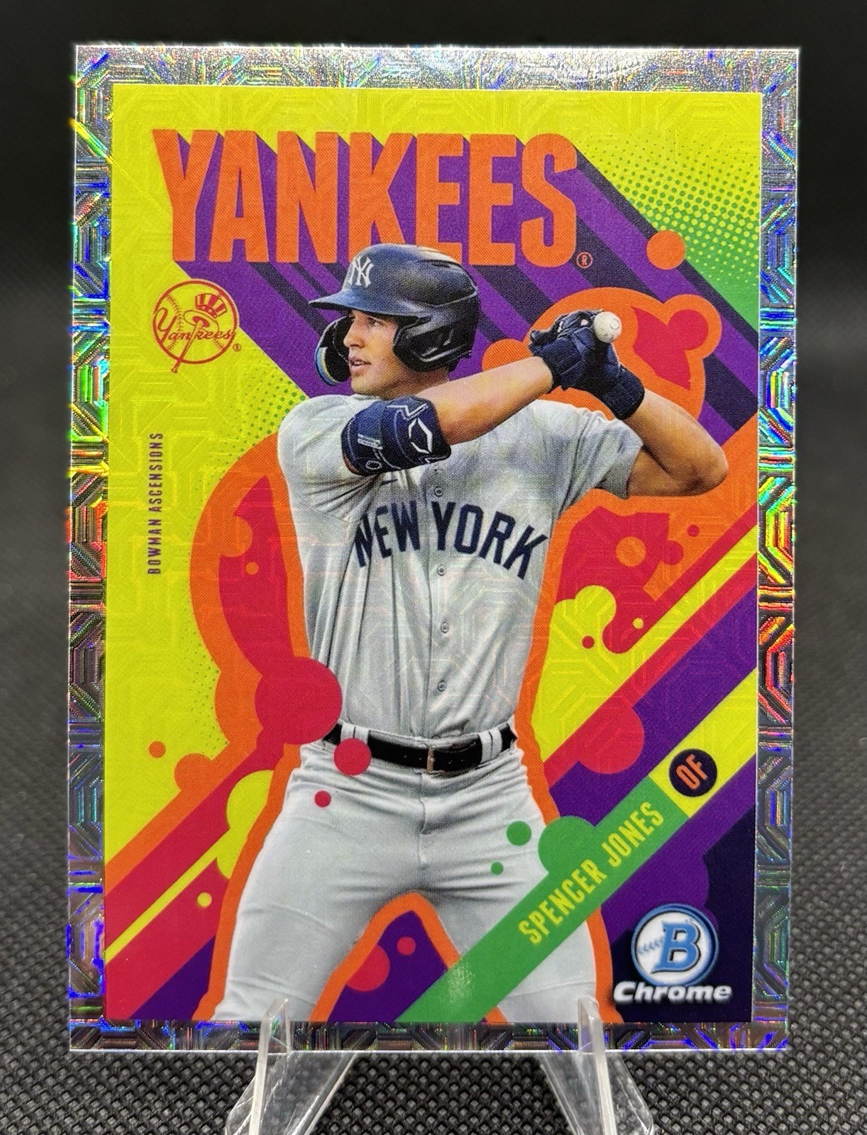 Spencer Jones 2024 Bowman Chrome Ascensions Mojo refractor SP NY Yankees
