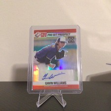 Leaf 2021 Pro Set Metal Gavin Williams #PSO-GW1 Auto Rookie 1990 Base Baseball