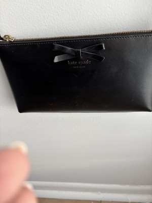 Kate Spade Sawyer Street Declan Leather Crossbody Purse Black with Gold Trim  