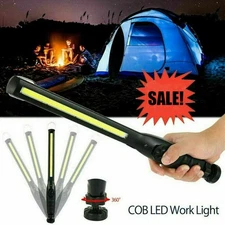 2Pack LED Work Light USB Rechargeable Work Light Flashlight w/ Magnetic Base NEW