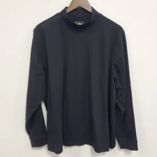 LL Bean Womens Mock Neck T Shirt Size 2X Black Baselayer Timeless Neutral Modest