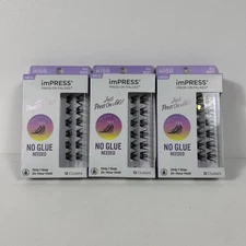 Lot Of 3 Kiss Impress Press-On Falsies 12 Clusters Airy Wispy ILS10 91317