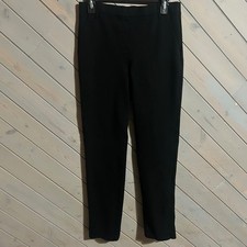 Quince Black Pull On Ankle Pants Stretch Career Casual Women's Size M
