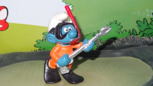 Smurfs Frogman Smurf Scuba Diving Diver Snorkle 20120 Rare Vintage Figurine
