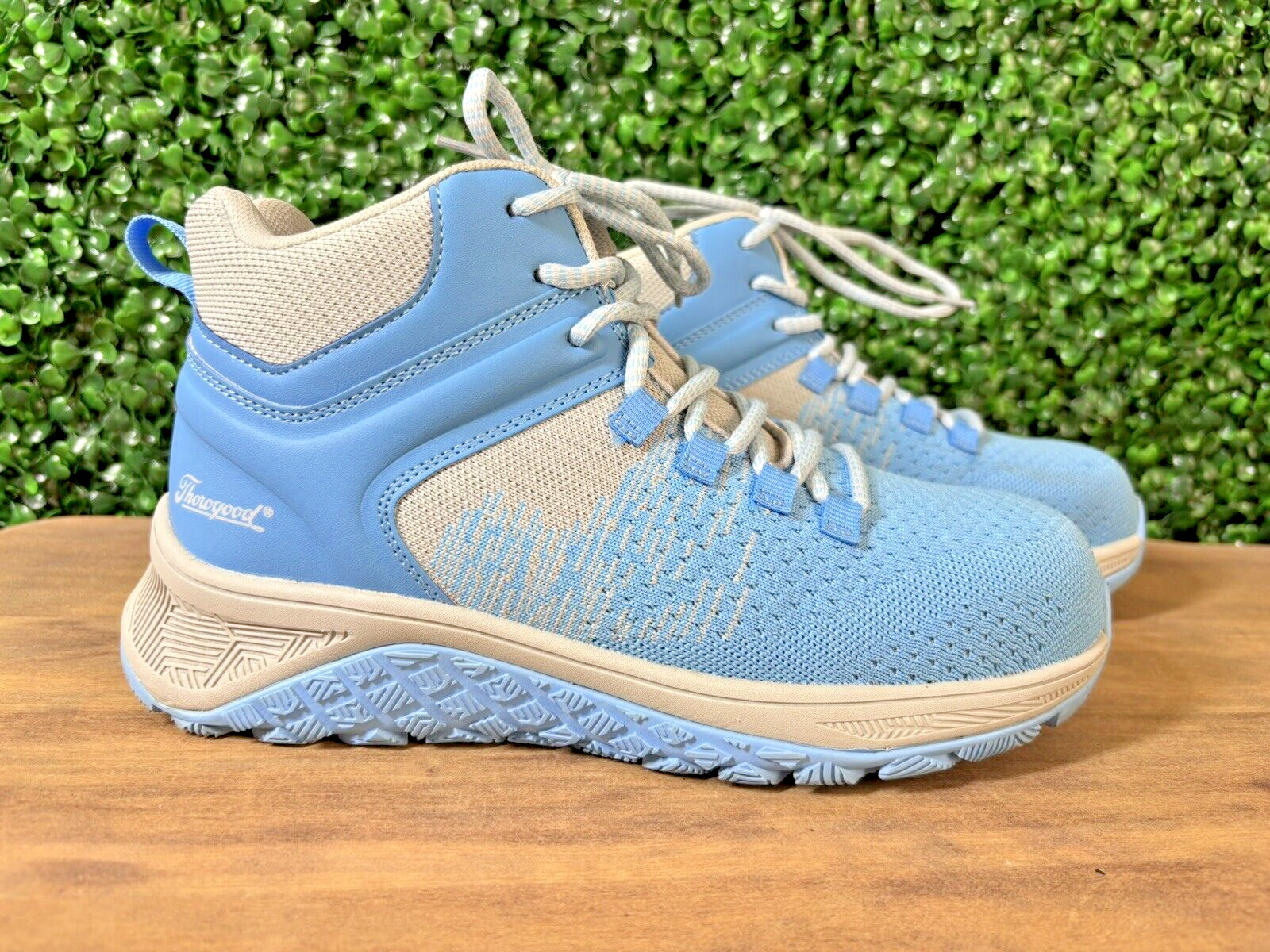 Thorogood Women's ASTM Safety Boots in Baby Blue Gray Size 8.5M