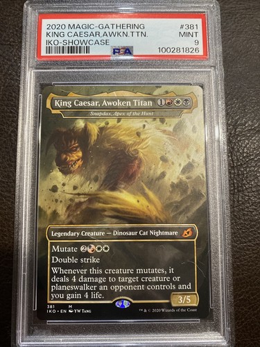 MTG King Caesar, Awoken Titan (Snapdax, Apex of the Hunt) Ikoria PSA 9 Mint