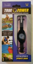 TRUE POWER Energy Sports Band Performance Bracelet Black Adult Size Medium 