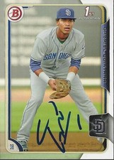 Gabriel Quintana San Diego Padres 2015 Bowman Rookie Signed Card