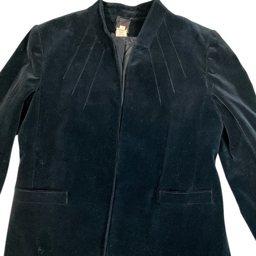 Blazer vintage Check Point of California velluto nero taglia 13/14 100% cotone - Foto 6 di 13