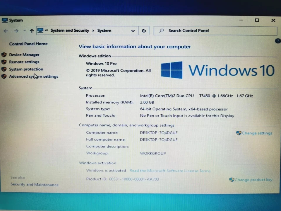 HP Compaq Presario C700 Intel Core 2 Duo @ 1.66 GHz RAM 2GB HDD 160GB Win 10  - Image 4 of 4
