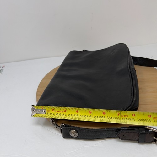 Patricia Nash Bag Black Saddle Shoulder Italian Leather Purse Magnetic Snap - Picture 20 of 20