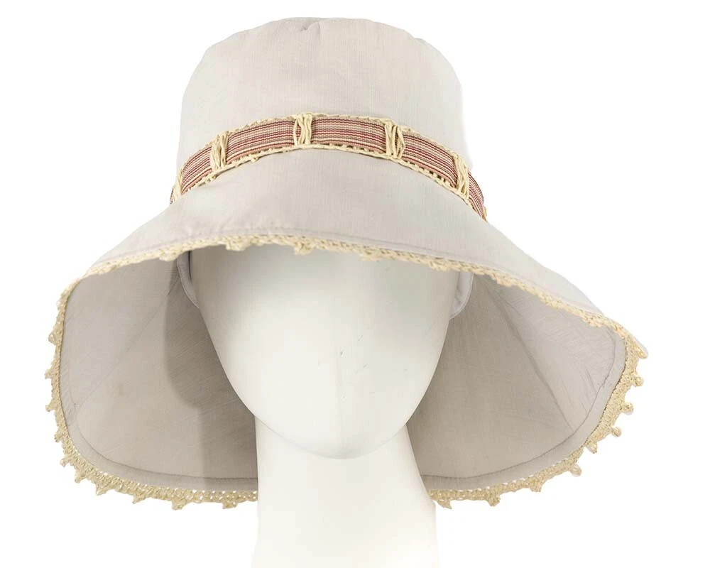 Grey Ladies Summer Beach Sun Hat Soft Packable. 100% Aussie Seller