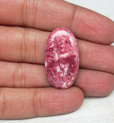 Natural Thulite Cabochon Oval Shape 35.35 Cts Loose Gemstone