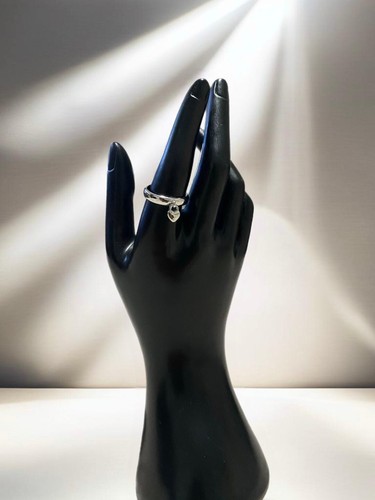 Heart Charms Sterling Silver Band Ring | Size 6-11 | Women's Accessories - Picture 5 of 6