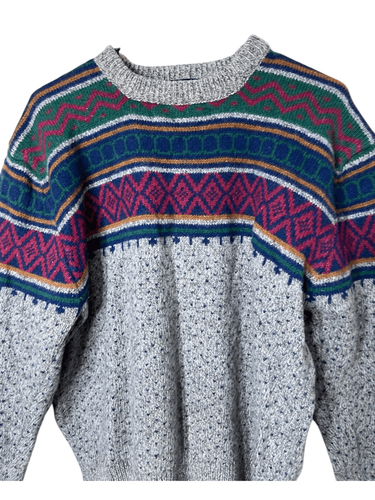 Vintage Fieldmaster Wool Blend Nordic Fair Isle Sweater Size M - Picture 2 of 7