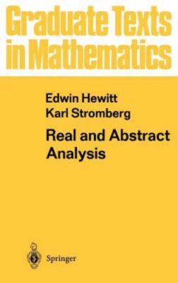 Real and Abstract Analysis, Hewitt, Edwin,Stromberg, Karl, Very Good Book