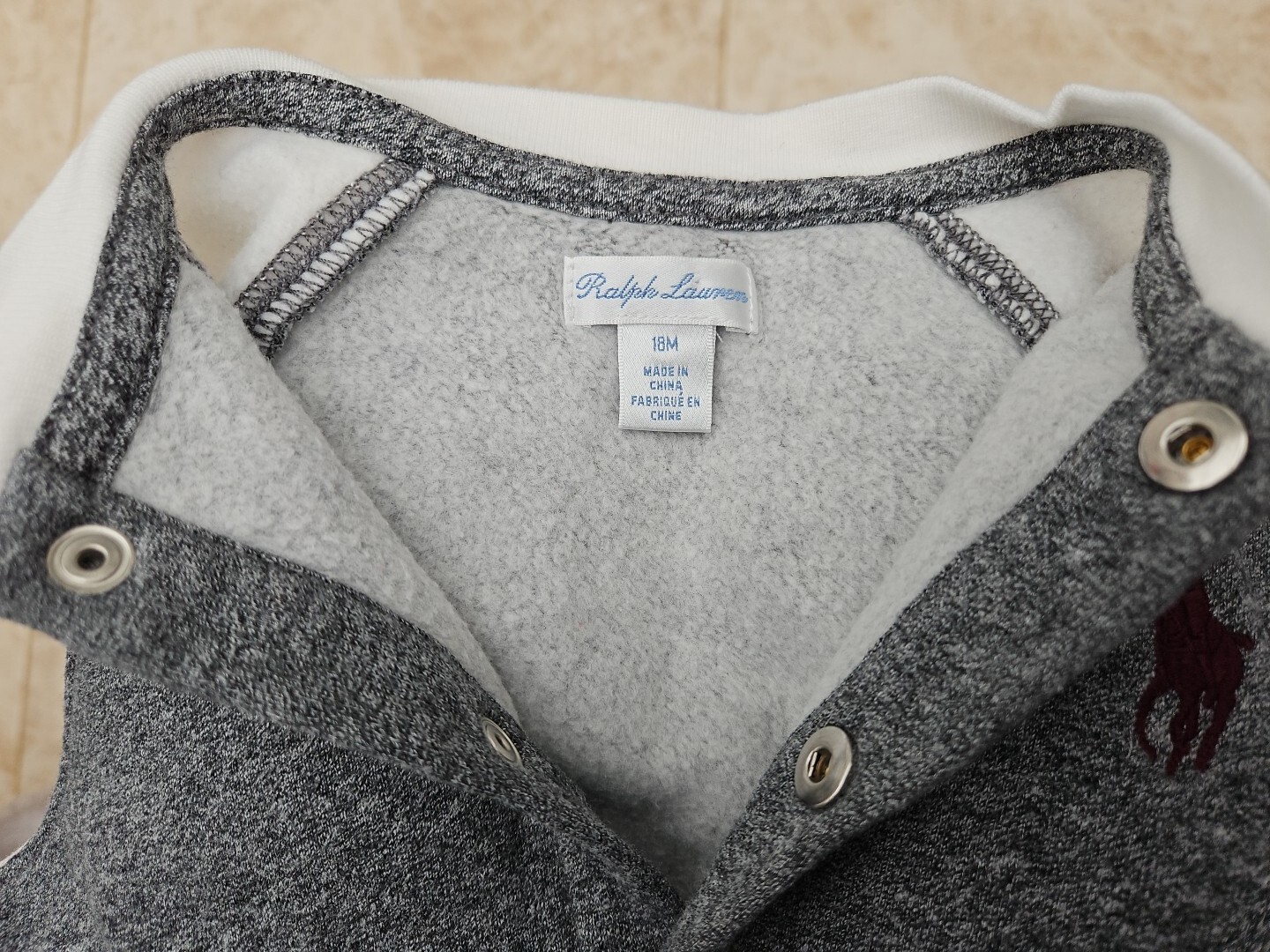 Ralph Lauren Polo Infants Age 18M Grey Mix Tracksuit Top & Bottom 1.5 Year Boys image 8