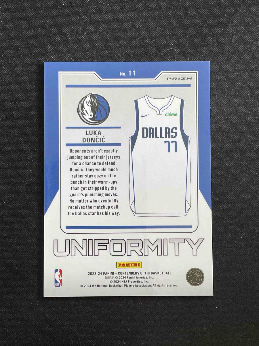 Luka Doncic 2023-24 Panini Contenders Optic Uniformity Silver #11