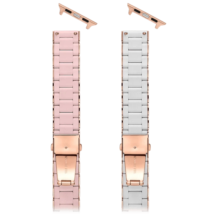 Correas de acero inoxidable envueltas en silicona Michele para Apple Watch 38/40/41/42/44/45 Foto 4 de 4