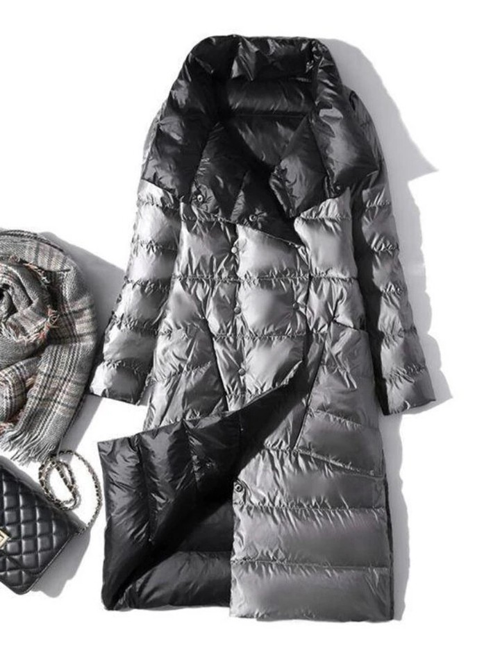 Women Sided Down Short Jacket Winter White Duck Down Coat  Breasted Warm Parkas Snow Outwear