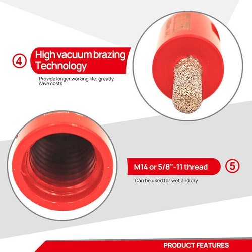 5" Diamond Tuck Point Blade 1/4" seg granite stone concrete mortar raking bit - Picture 4 of 6
