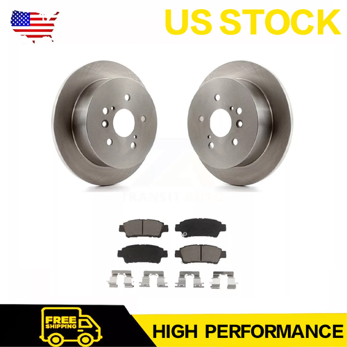 [Rear] Disc Brake Rotors And Ceramic Pads Kit For 20042010 Toyota