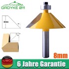 45 Grad Fasen Rand der Fräser 8mm Schaft Holzbearbeitungs Bildet Fasenfräser DE