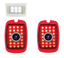 Left Right Led Blue Dot Tail Lights For 1937-1938 Chevy Car 1940-1953 Truck
