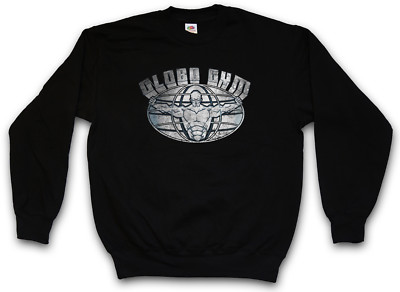 GLOBO GYM SIGN SWEATSHIRT White Fitness Studio Dodgeball Goodman Symbol Insignia