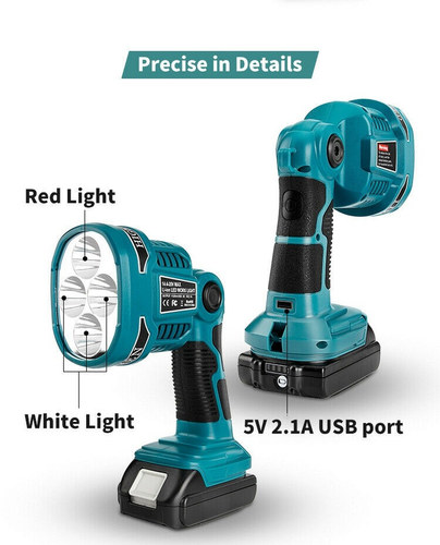For Makita FlashLight LED Work Light 18V Li-ion Battery Cordless 4 Modes DML812 - Picture 9 of 9