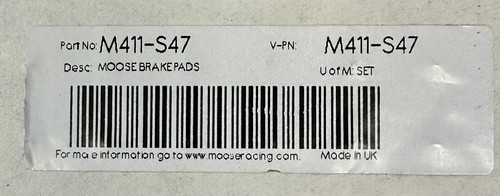 Moose Racing M411-S47 XCR Comp Brake Pads - Picture 3 of 4