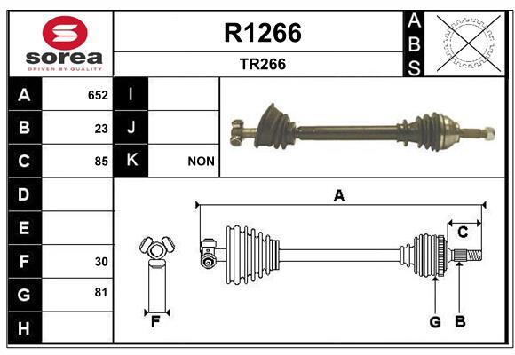 Arbre de transmission SNRA R1266 résout les vibrations sur MEGANE Scenic