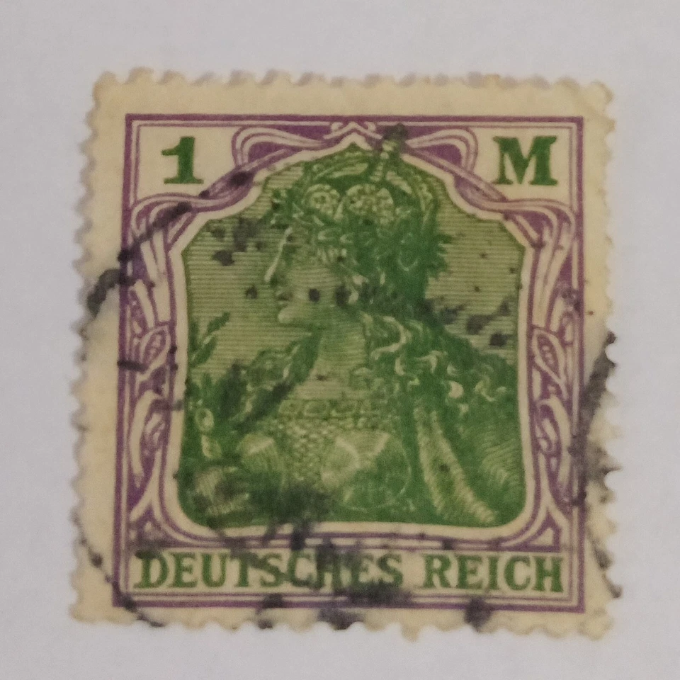 Rare Deutsches Reich Stamps Set Of 8 German 3-40 pf Germania 1920's Used MNH. - Image 2 of 4