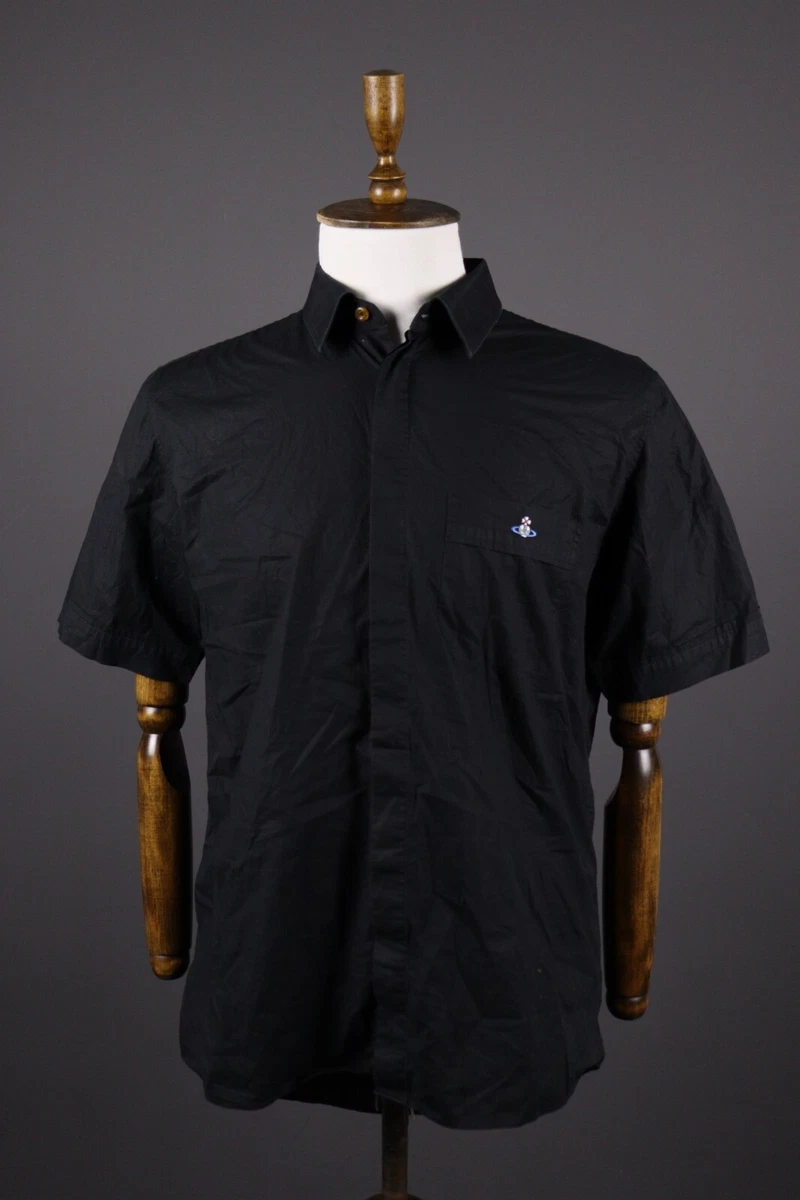 VIVIENNE WESTWOOD Black Short Sleeve Button Down Shirt Size 54 eBay