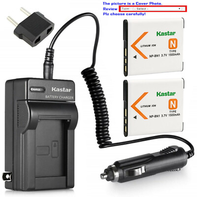 Kastar Battery and Normal Charger Kit for Sony NP-BN1 Type N CyberShot DSC WX150