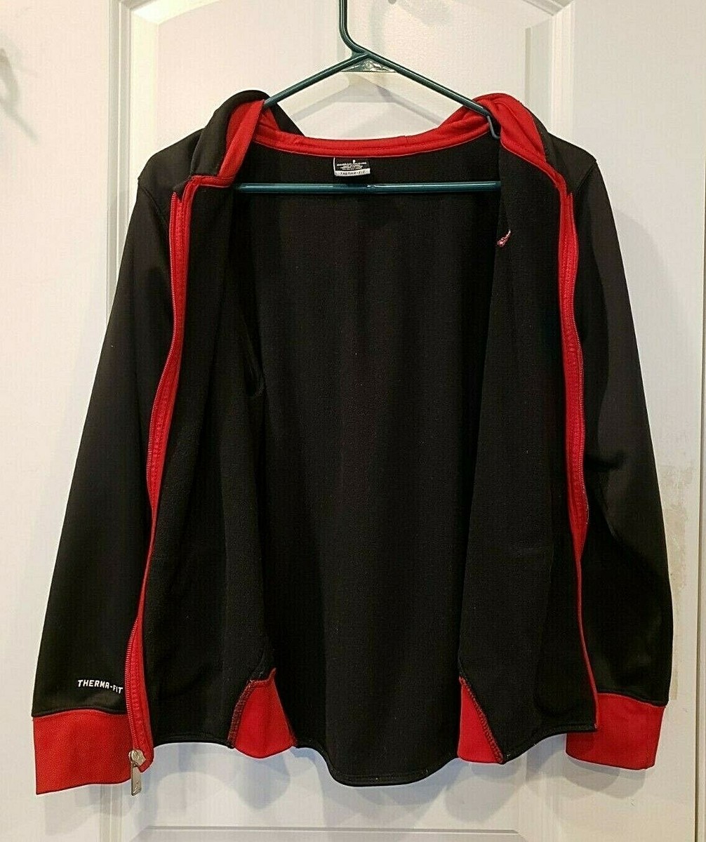 NIKE Boys Jumpman Air Jordan Black Red Full Zip HOODIE NIKE Boys Jumpman Air Jordan Black Red Full Zip HOODIE