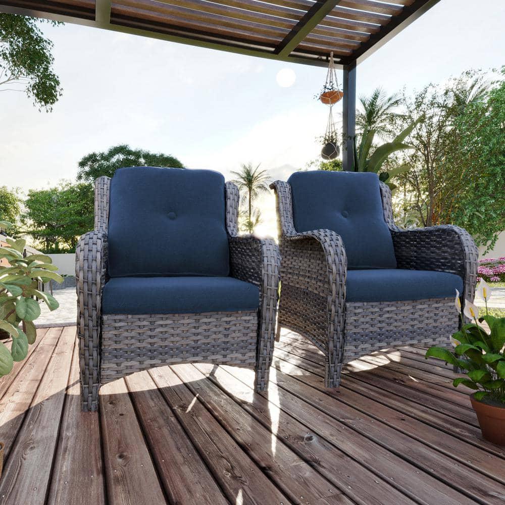 椅子(チェア)・スツール ACME Furniture / WICKER EASY CHAIR NAVY ACME Furniture WICKER EASY CHAIR / アクメファニチャー