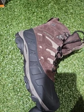 MERRELL Men’s Size 9 Moab Polar Espresso Leather Hiking Boots Waterproof J21147