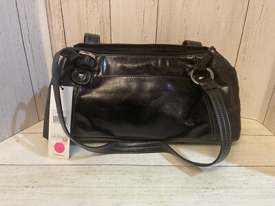 Giani Bernini Shoulder Bag Satchel Purse Messenger Bag Black Leather Read 