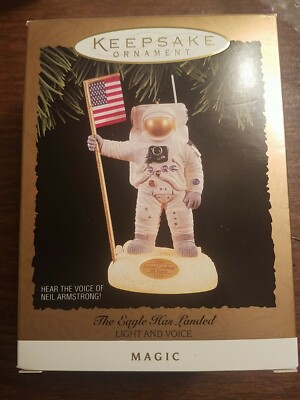 1994 Neil Armstrong Hallmark Keepsake Magic Ornament The Eagle Has Landed NIB