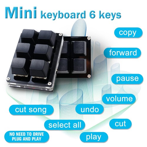 6 Keys Blacks Keypad Mini Keyboards Copy And Paste H0P3 Z9X1 Custom ...