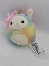 Lucinda the Llamacorn Tie Dye Squishmallow 3.5" Clip On * Kellytoy dangler Plush